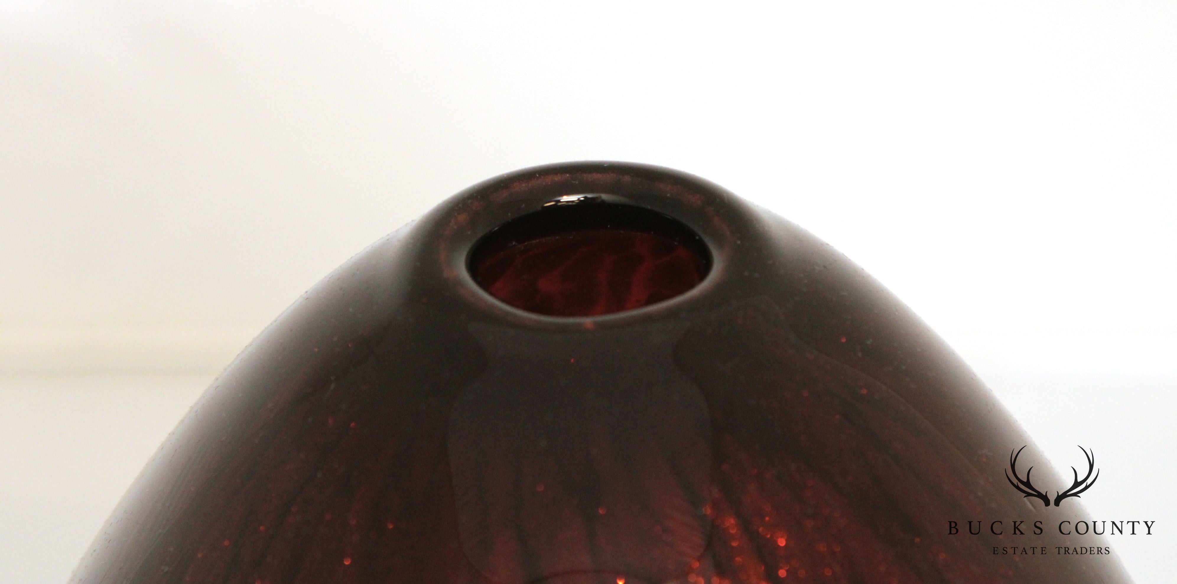 Vintage Handblown Glass Art Vase