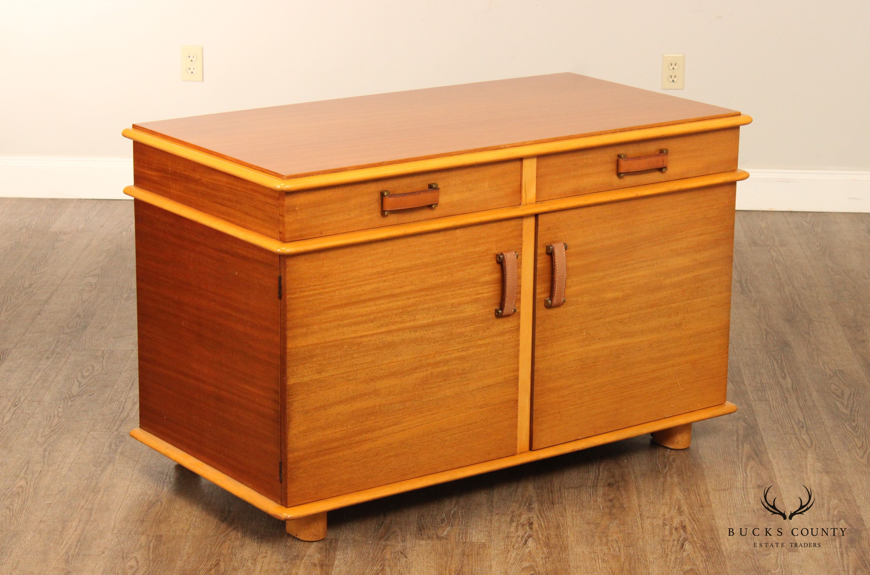 Paul Frankl for Johnson Furniture Mahogany and Birch 'Station Wagon' Cabinet with Drawers