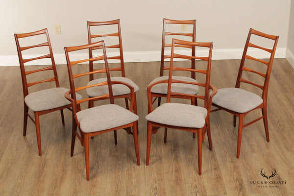 Niels Koefoed Danish Modern Set Six Lis Dining Chairs