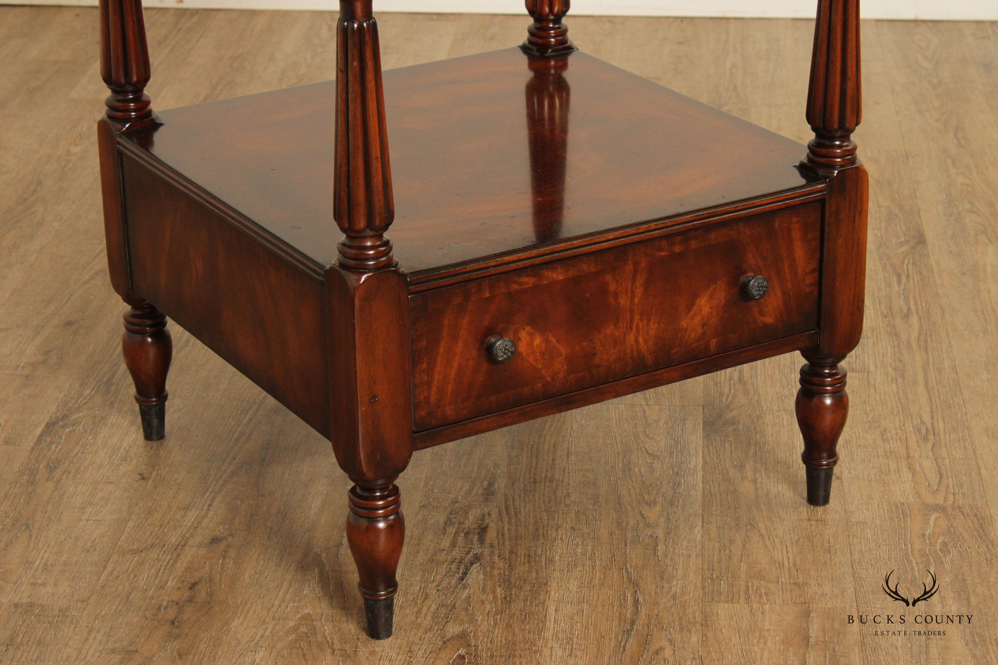 Hickory White Regency Style Mahogany Side table