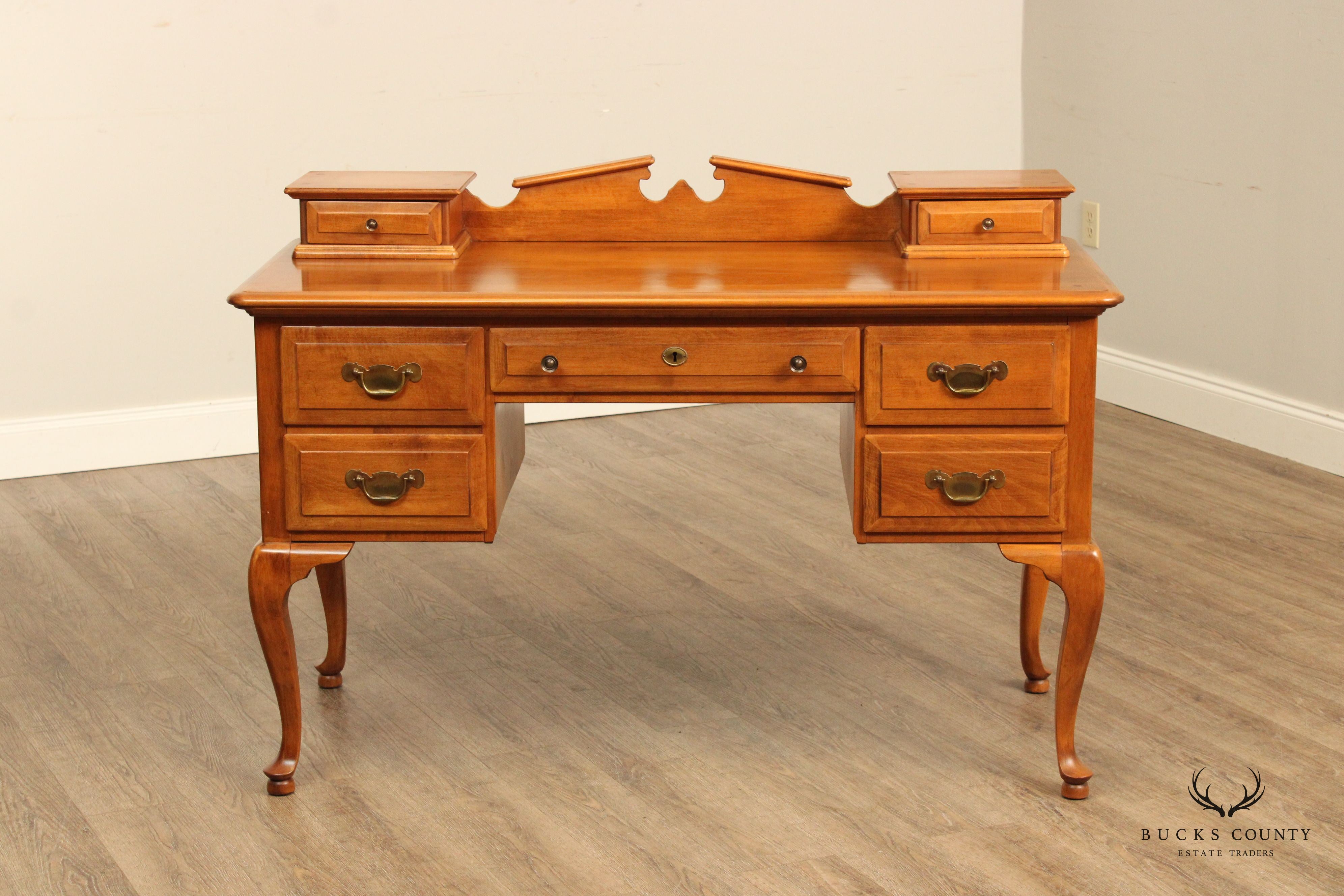 Sprague & Carleton Queen Anne Style Rock Maple Writing Desk