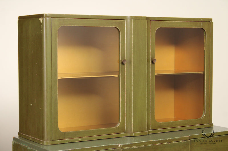 Brown-Saltman Mid Century Modern Painted Server Bar Cabinet