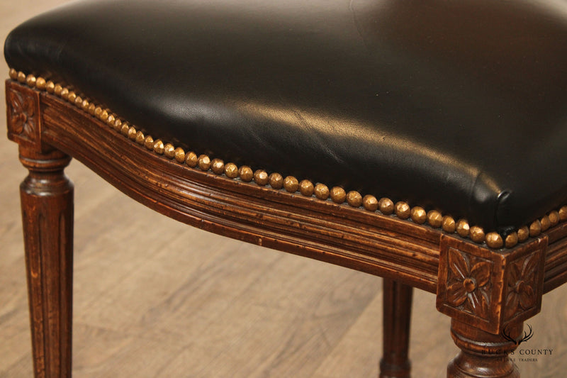 French Louis XVI Style Fruitwood Cane Side Chair