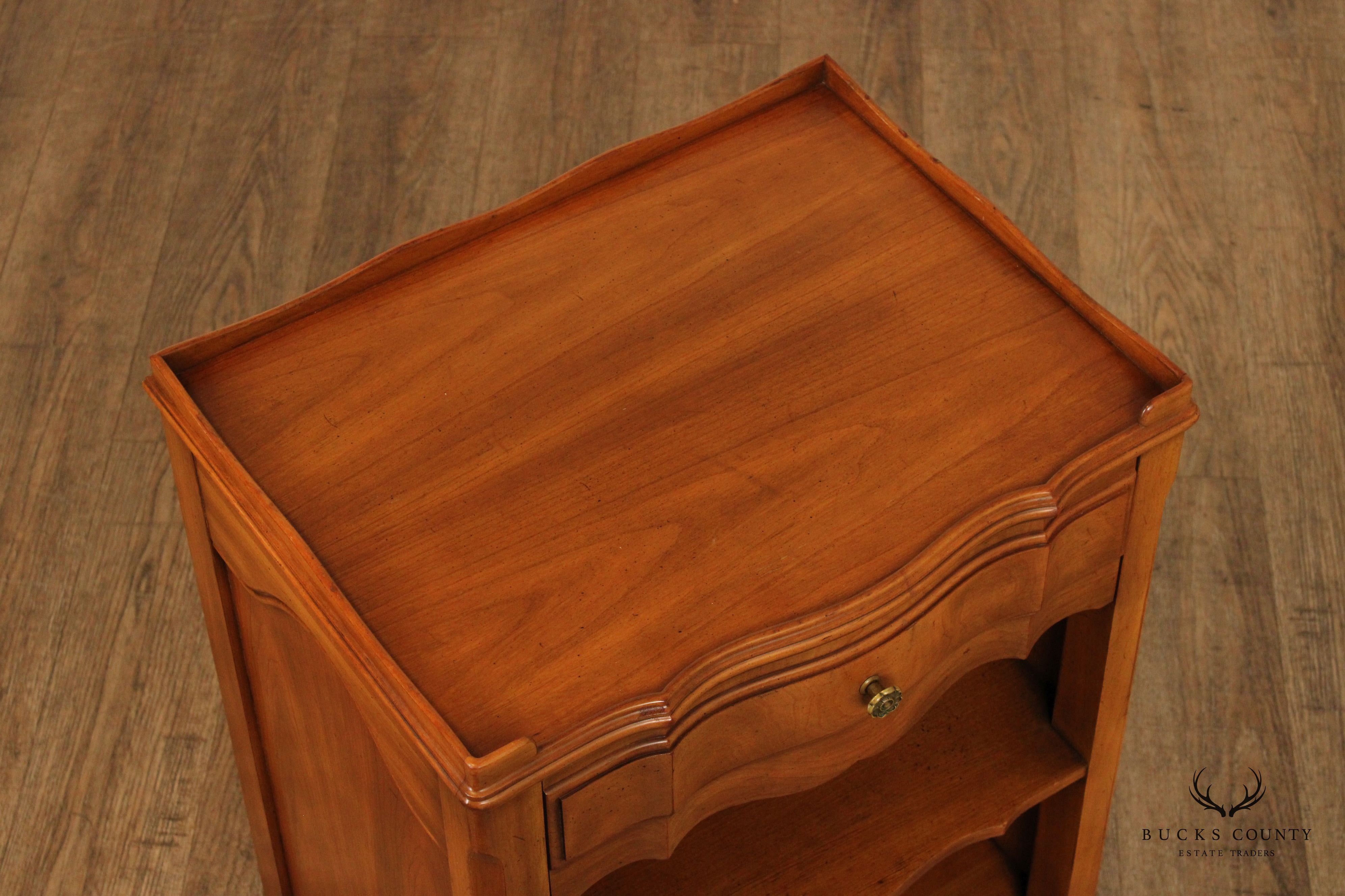 John Widdicomb French Provincial Style Fruitwood Nightstand