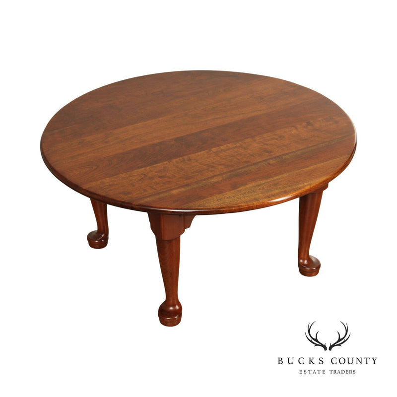Stickley Queen Anne Style Vintage Round Cherry Coffee Table