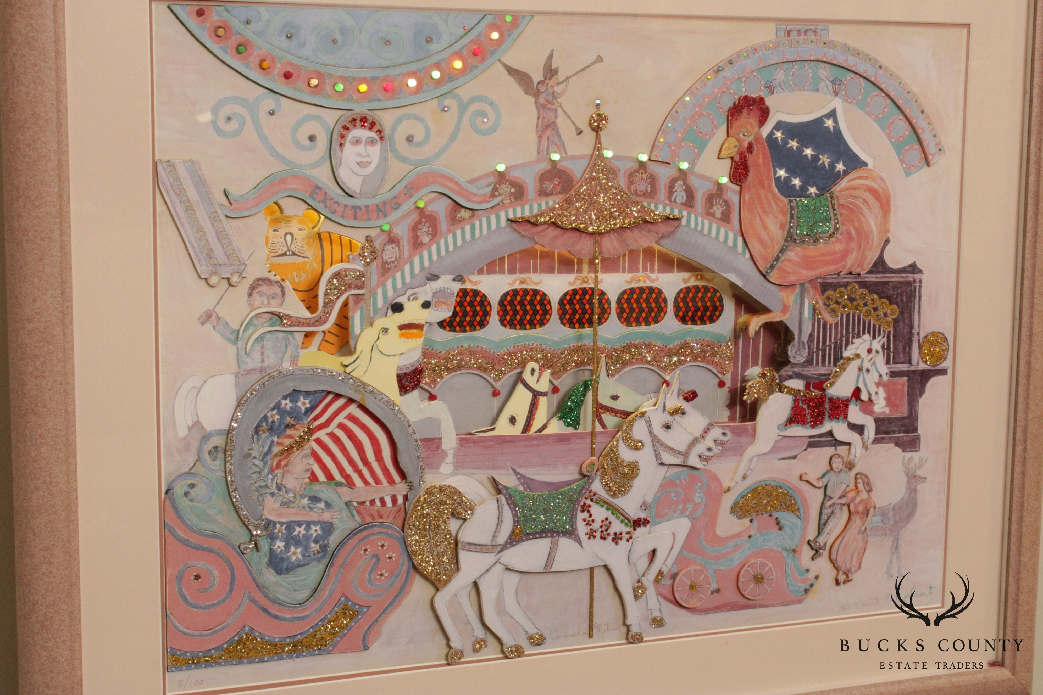 Art Plant 'Carousel in Motion' Mixed Media Print