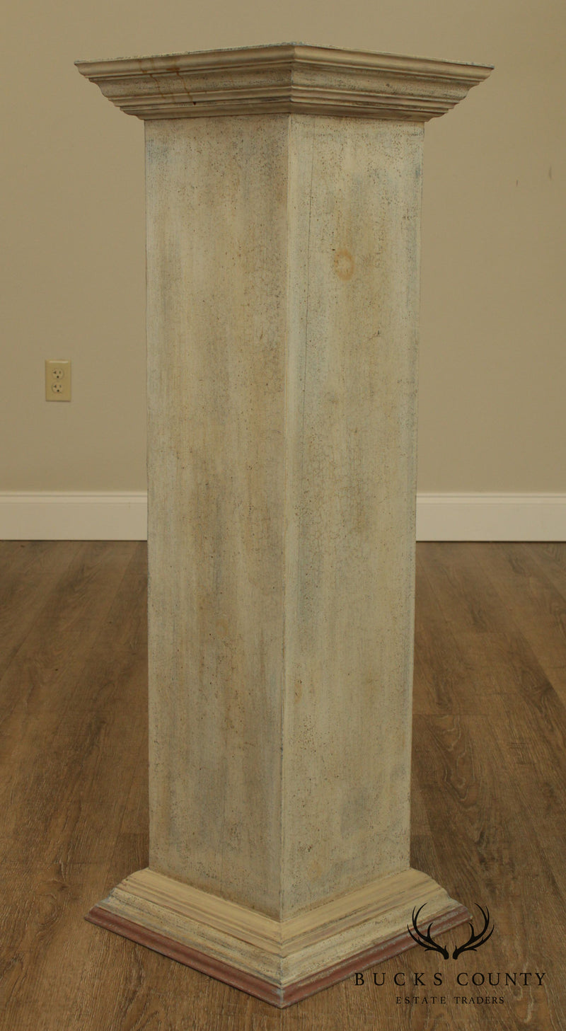 PS Collection Custom Crafted Painted Wood Pedestal
