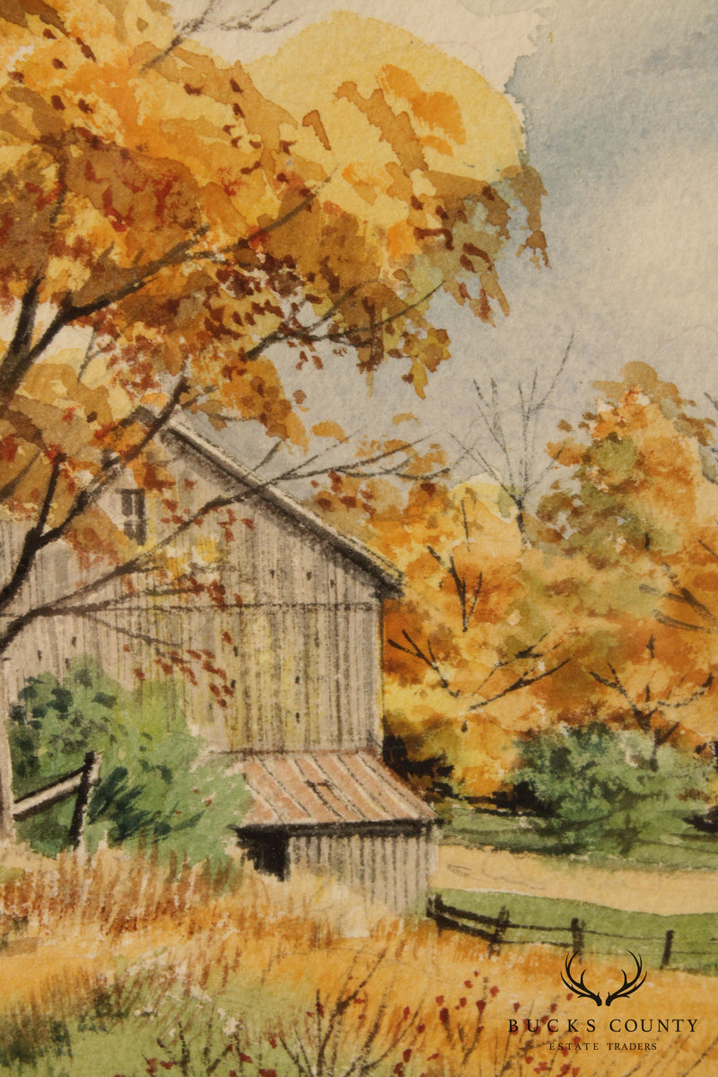 W Ralph Murray Autumn Countryside Watercolor Painting