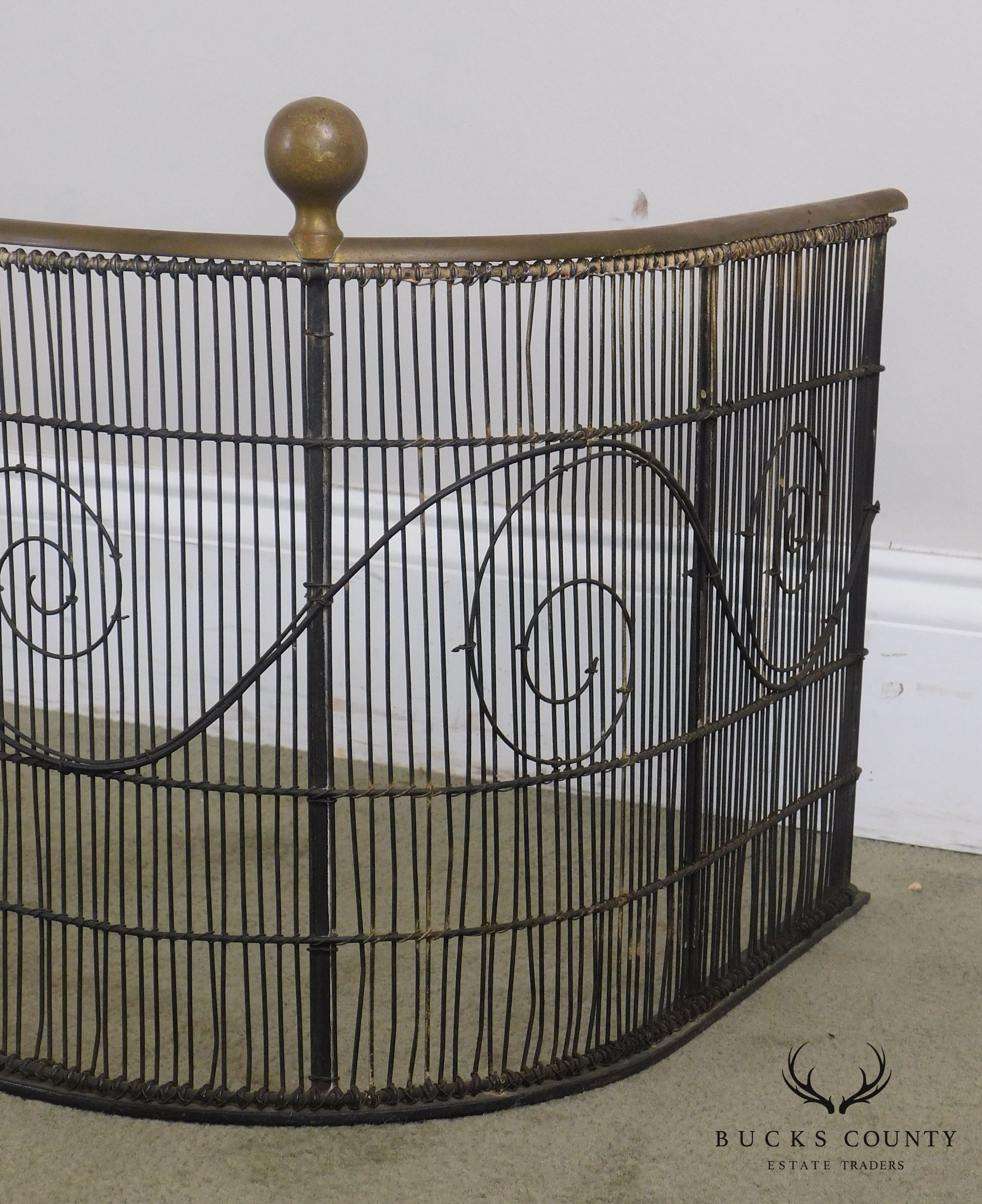 Antique 19th Century Regency Fireplace Fender