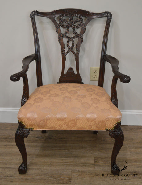 Georgian Style 1930's Mahogany Carved Armchair – Bucks County Estate ...