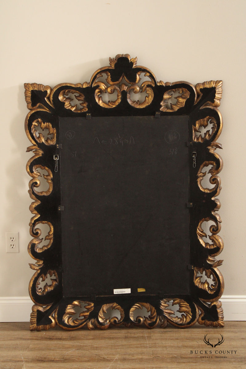 Maitland Smith Baroque Style Carved Giltwood Large Wall Mirror