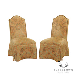 Design Master Pair of 'Chandler' Skirted Side Chairs