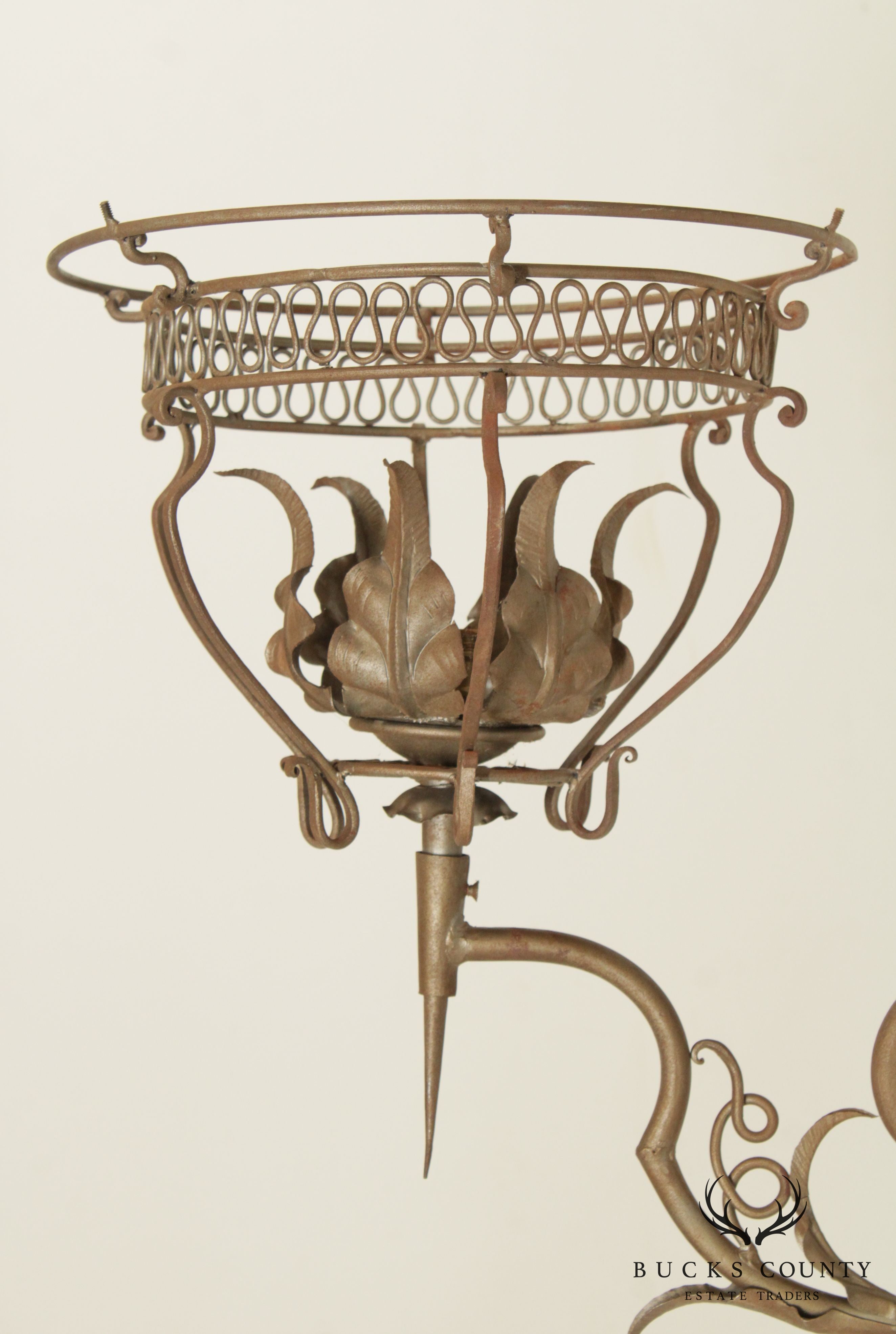 Vintage Italian Wrought Iron Wall Sconce