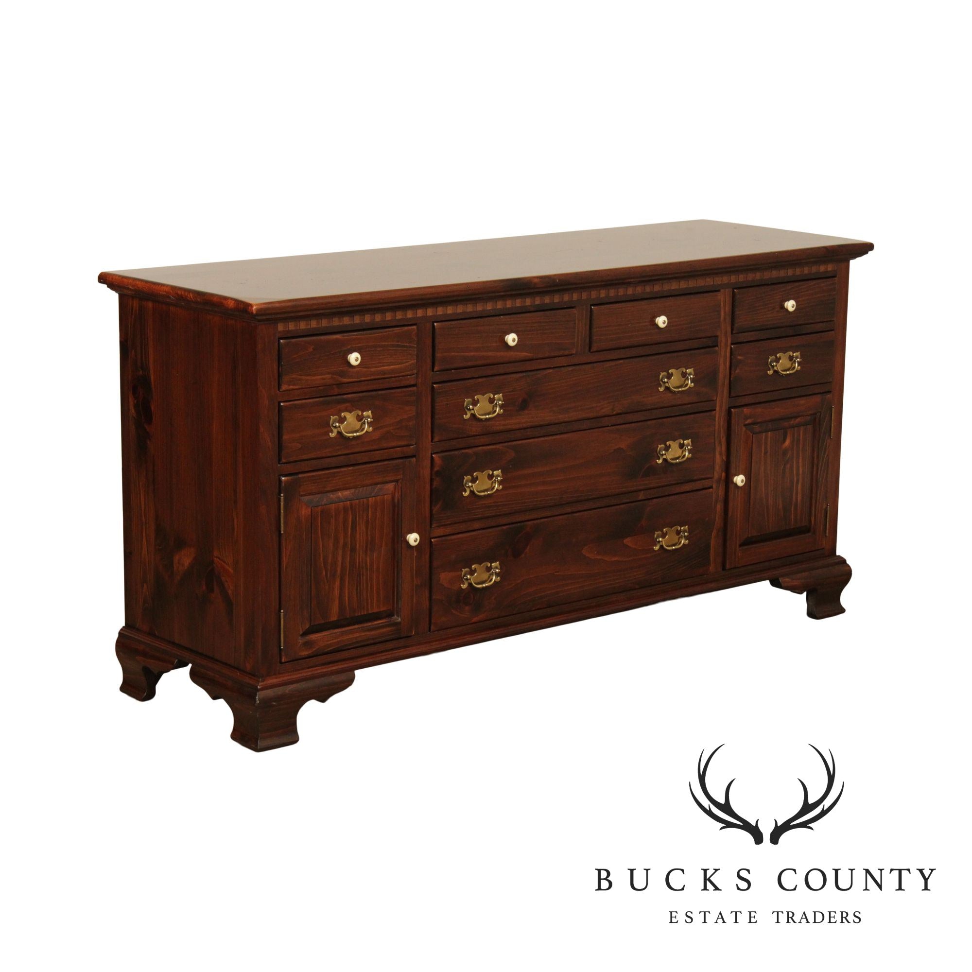 Ethan Allen Old Tavern Pine Collection Long Dresser