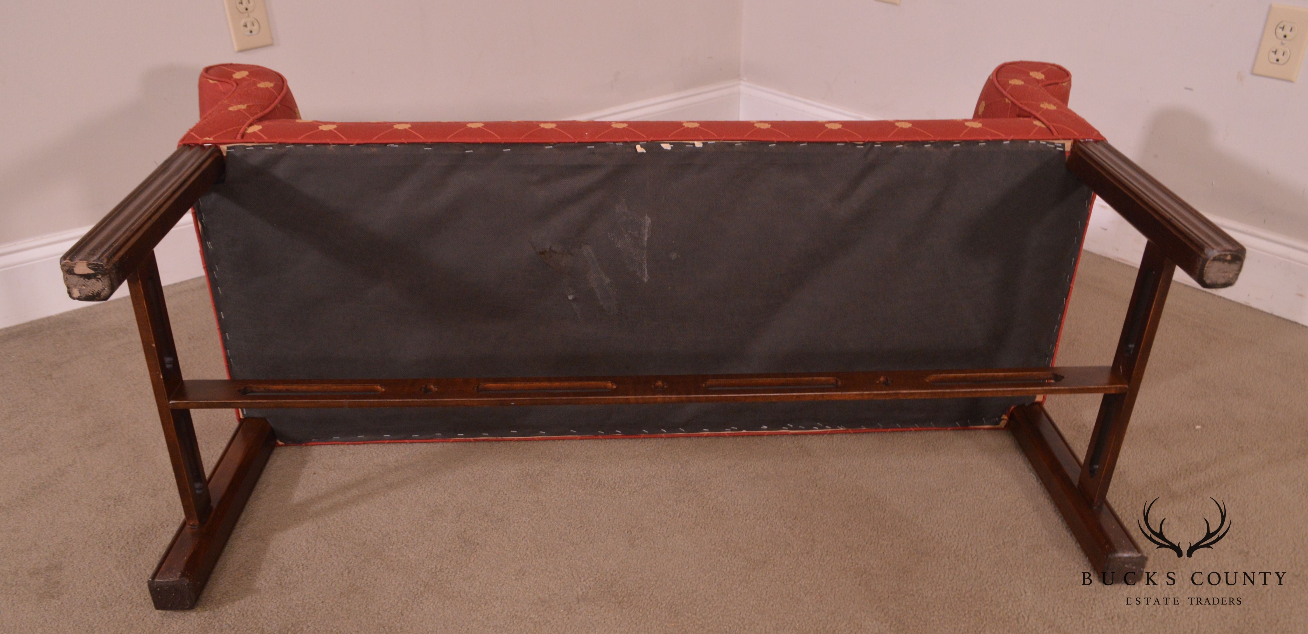 Chippendale Style Mahogany Window Bench