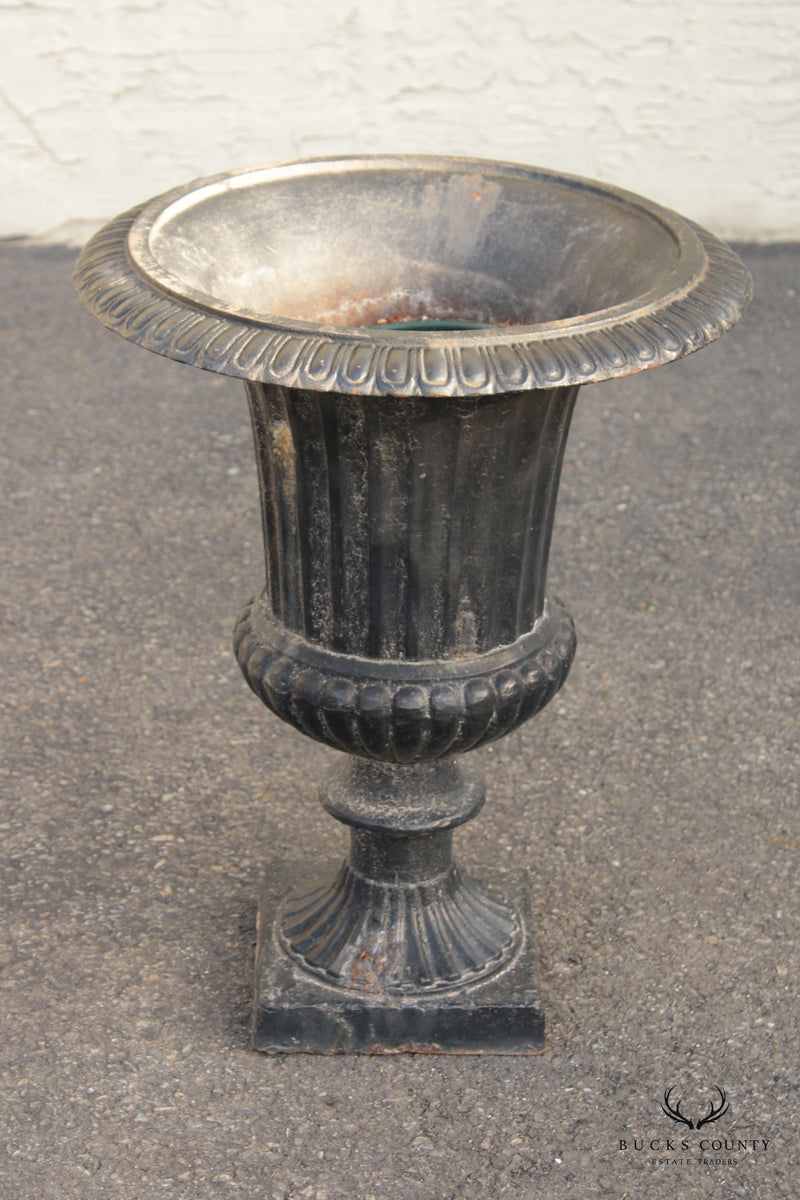 Vintage Classical Style Cast Iron Garden Urn Planter