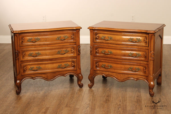 French Louis XV Style Vintage Pair Of Bedside Chests Nightstands