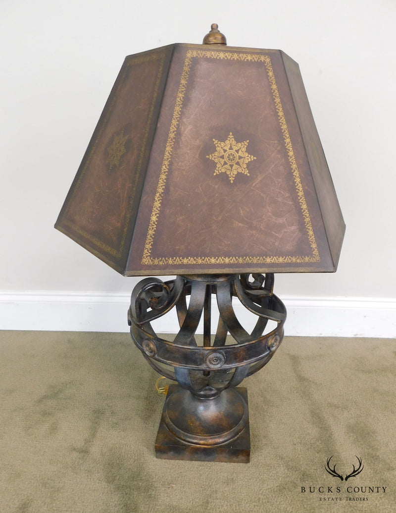 Regency Style Metal Table Lamp Possibly Maitland Smith