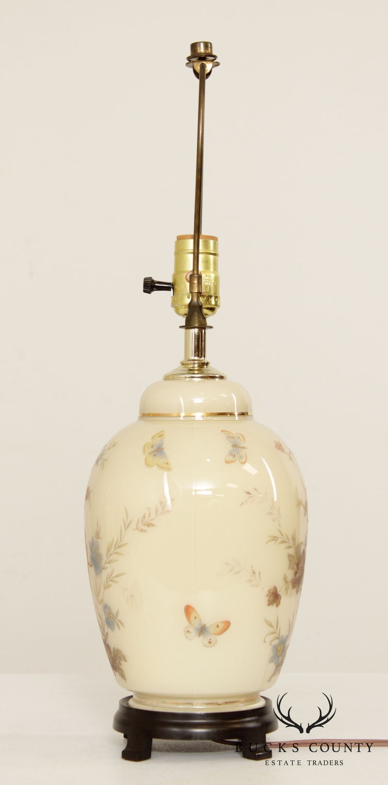 Vintage Asian Chinoiserie Ginger Jar Table Lamps