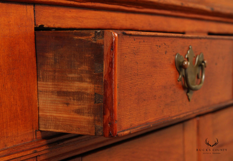 Antique American Chippendale Farmhouse Style Cherry Corner Cabinet