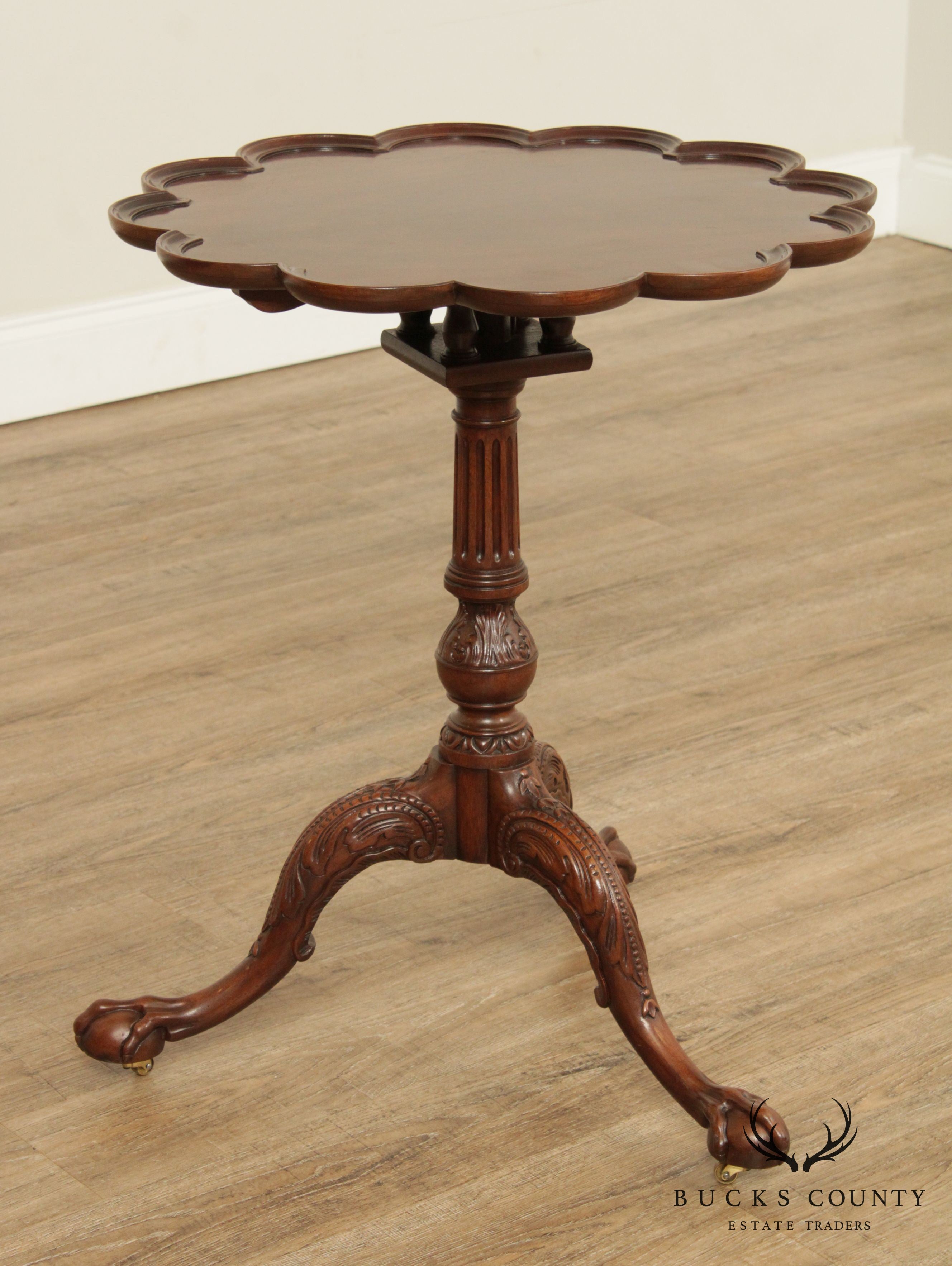 Baker Georgian Style Tilt Top Mahogany Tea Table