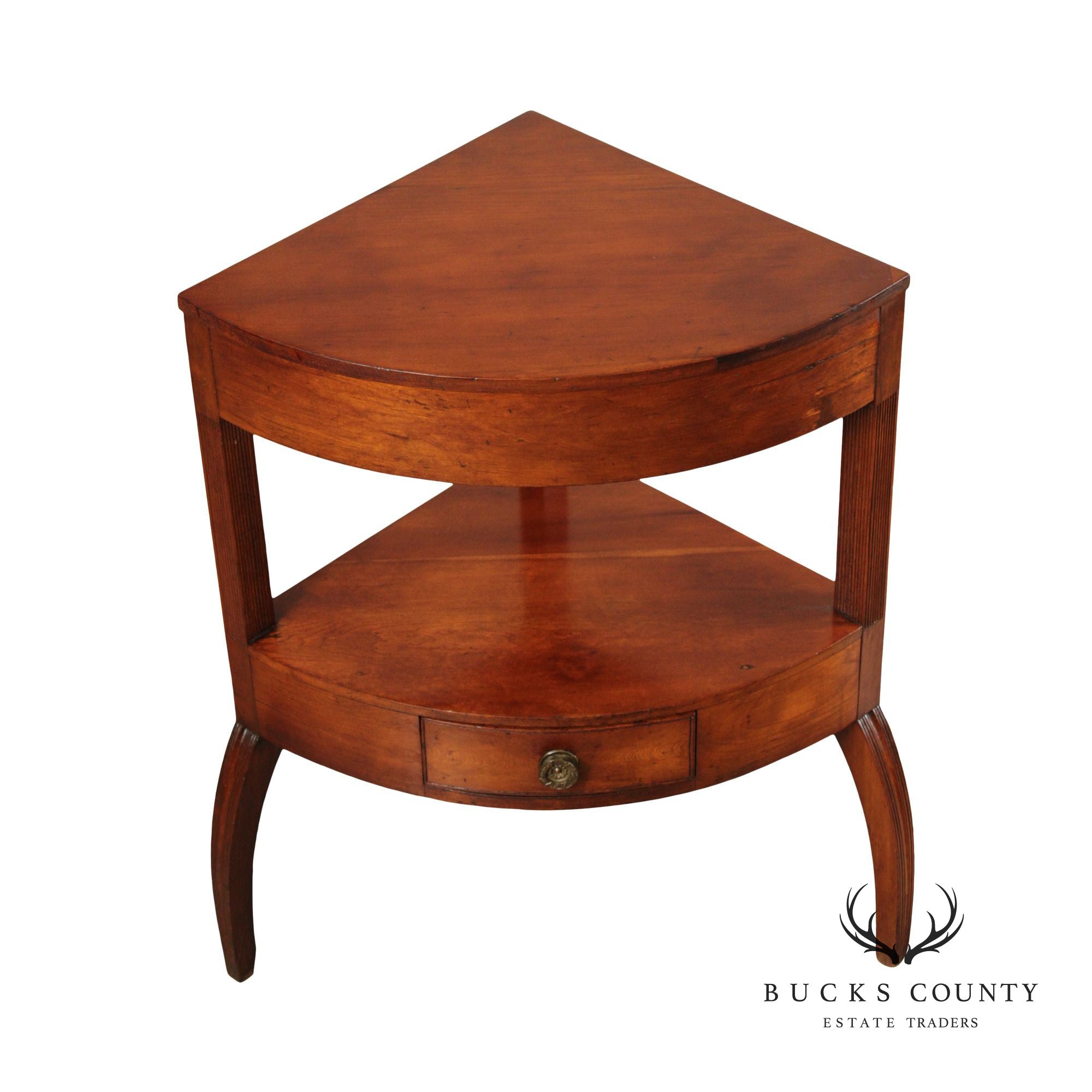 Antique English Regency Style Corner Wash Stand