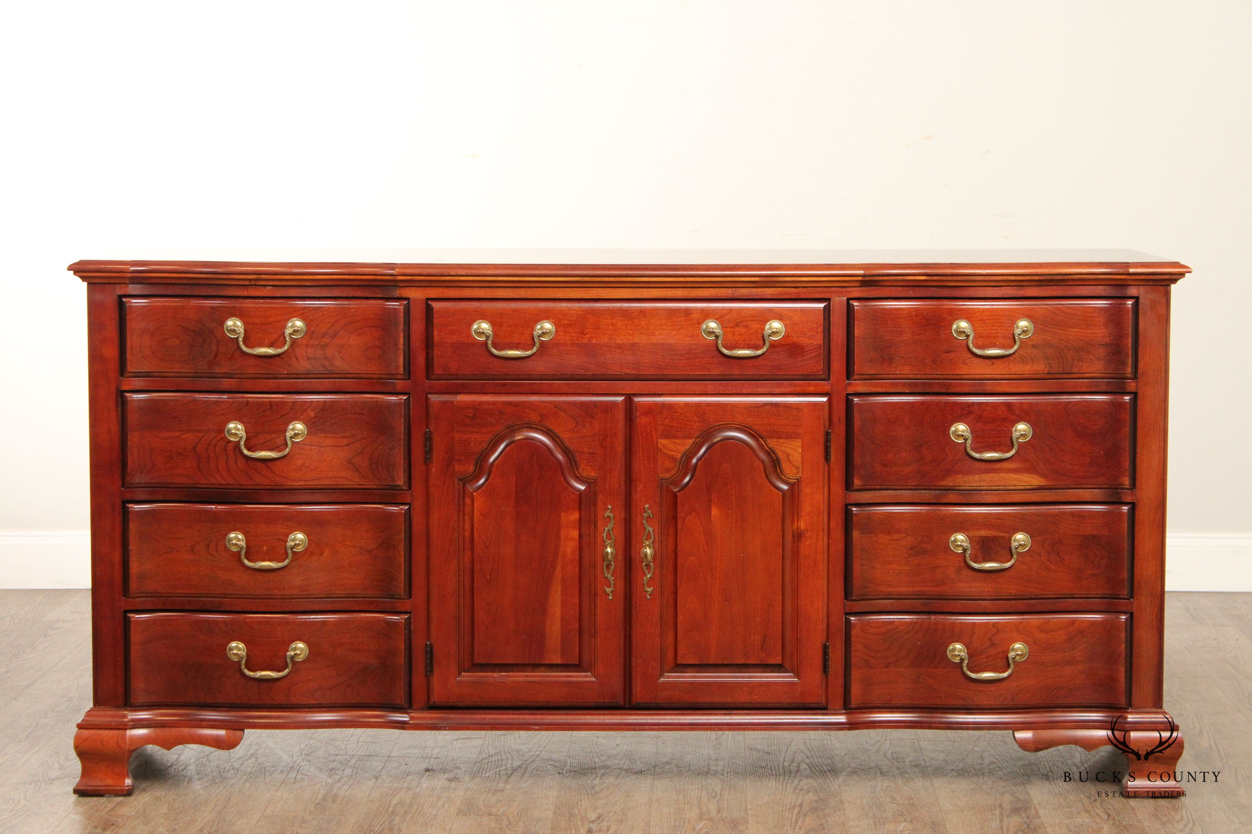 Pennsylvania House Chippendale Style Cherry Long Chest of Drawers