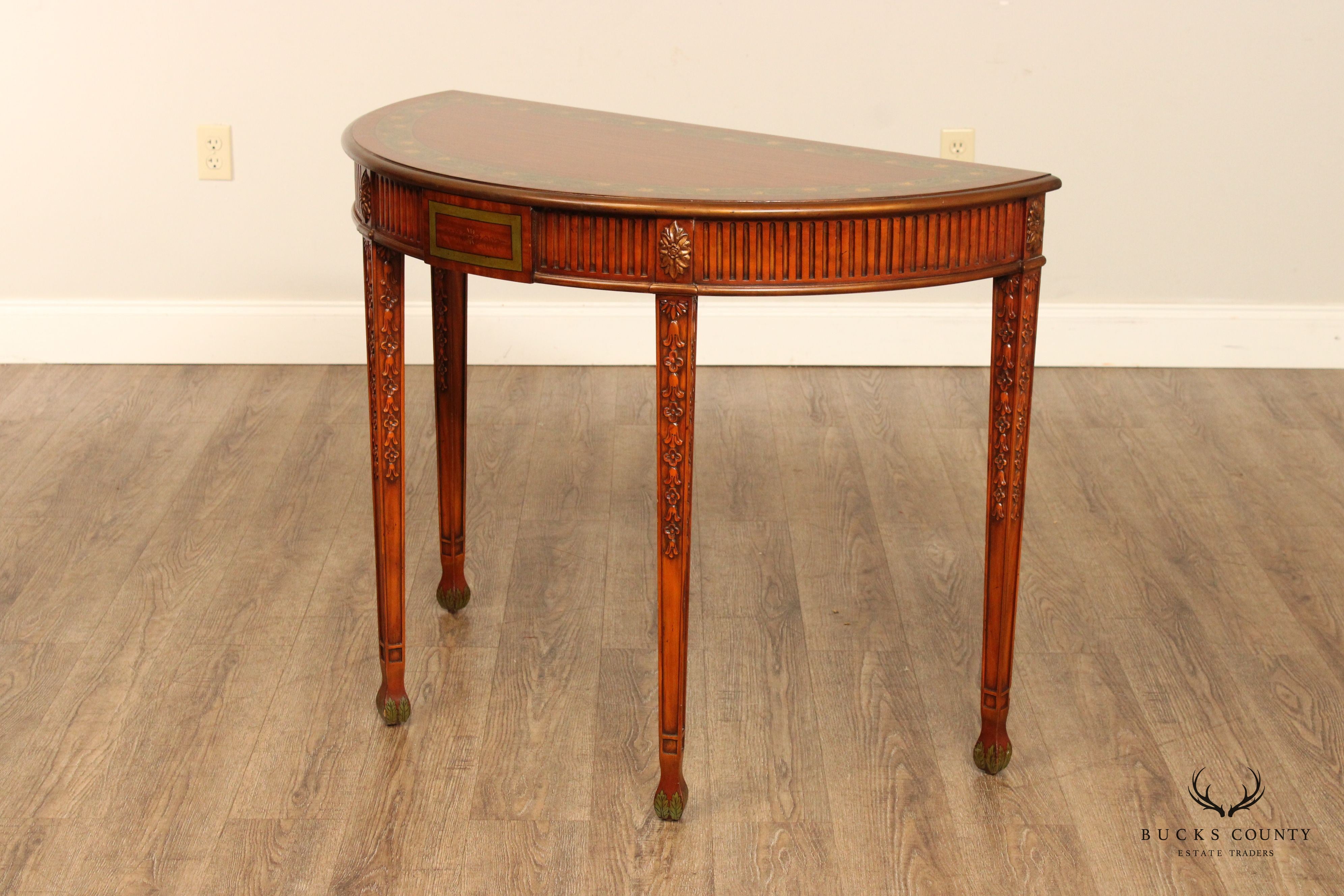 Maitland Smith Adams Style Demilune Console