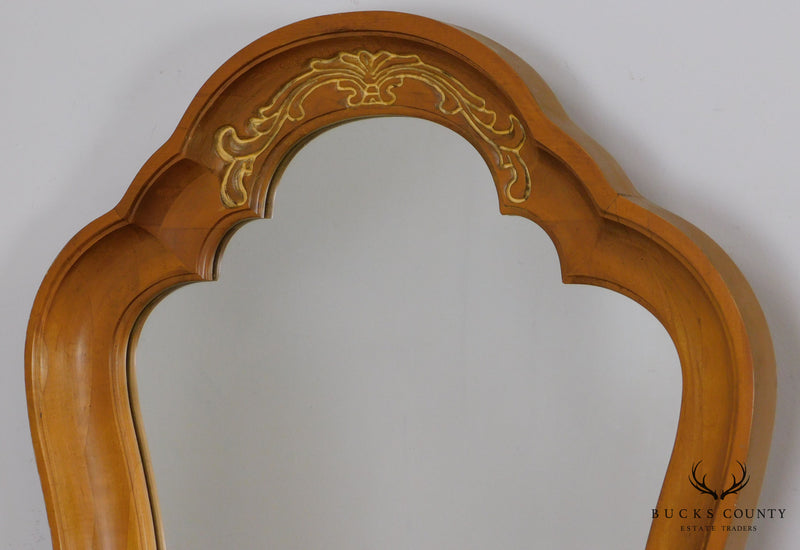 Provincial Style Scalloped Wood Frame Wall Mirror