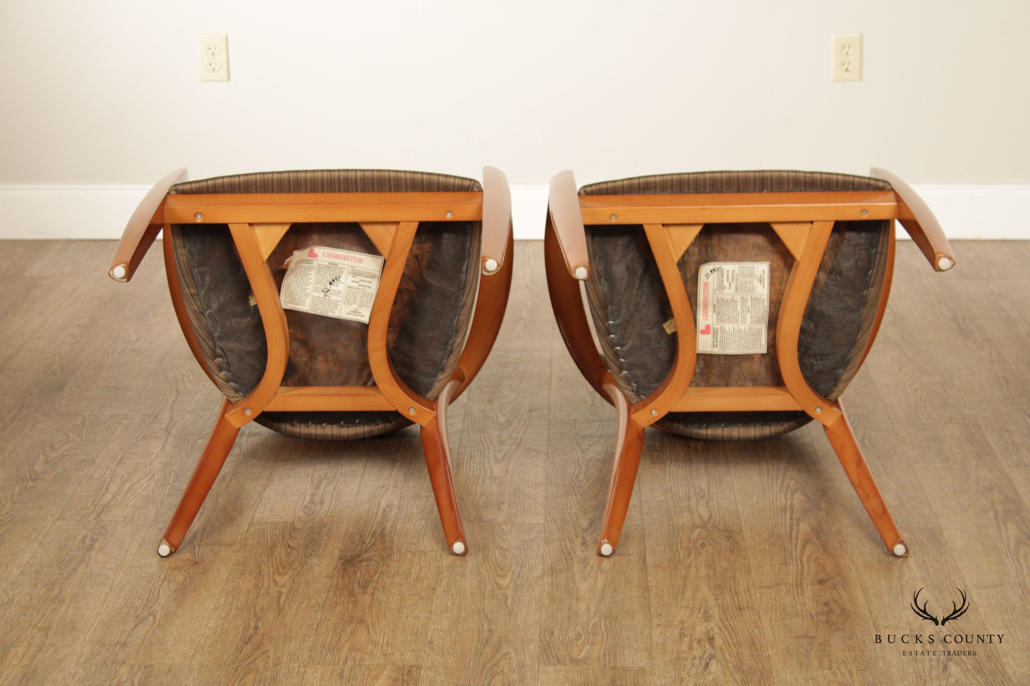 Loewenstein Mid Century Modern Style Pair of Armchairs