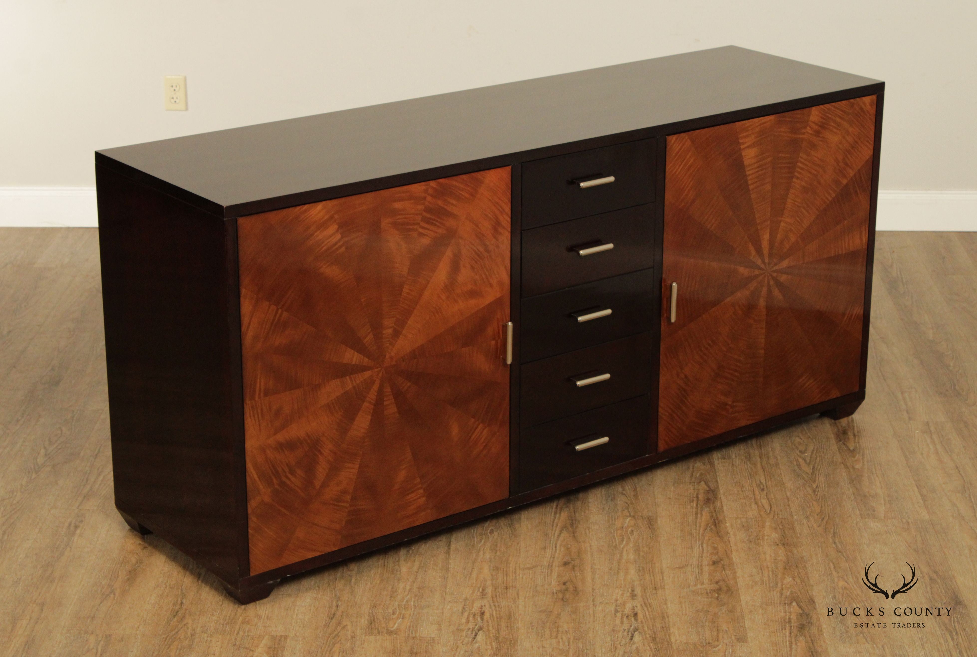 Larry Laslo for John Widdicomb Starburst Door Sideboard