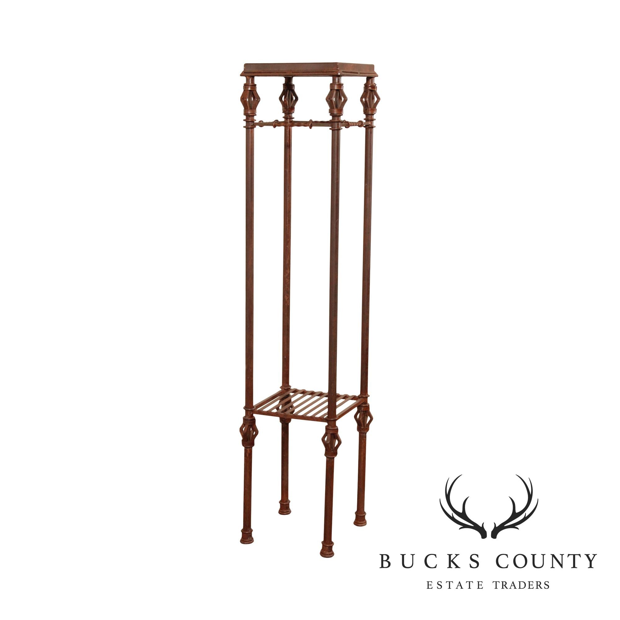 Gothic Style Wrought Iron Plant Stand