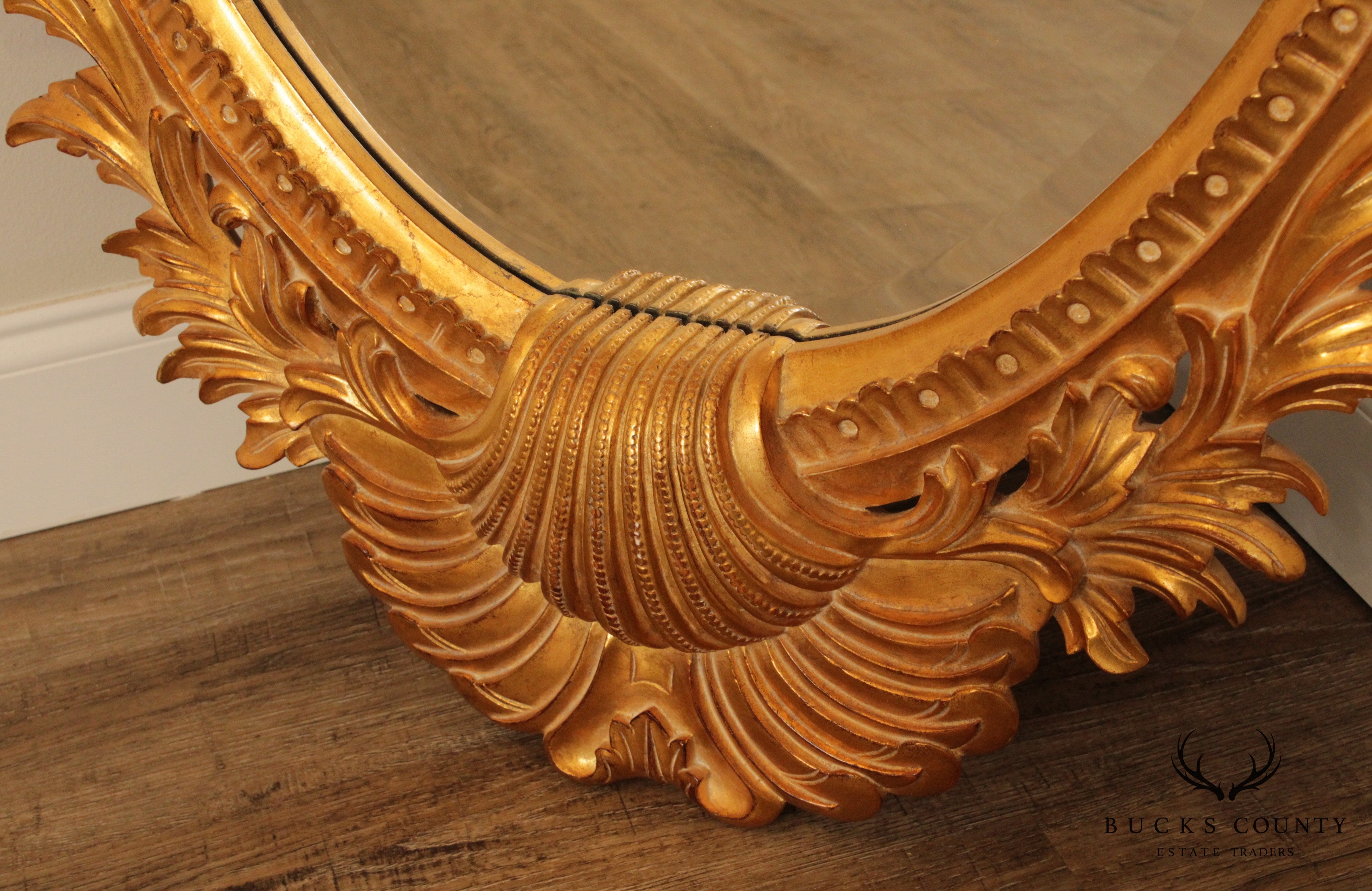 Harrison & Gil Dauphine Gilt Wood Rococo Style Wall Mirror