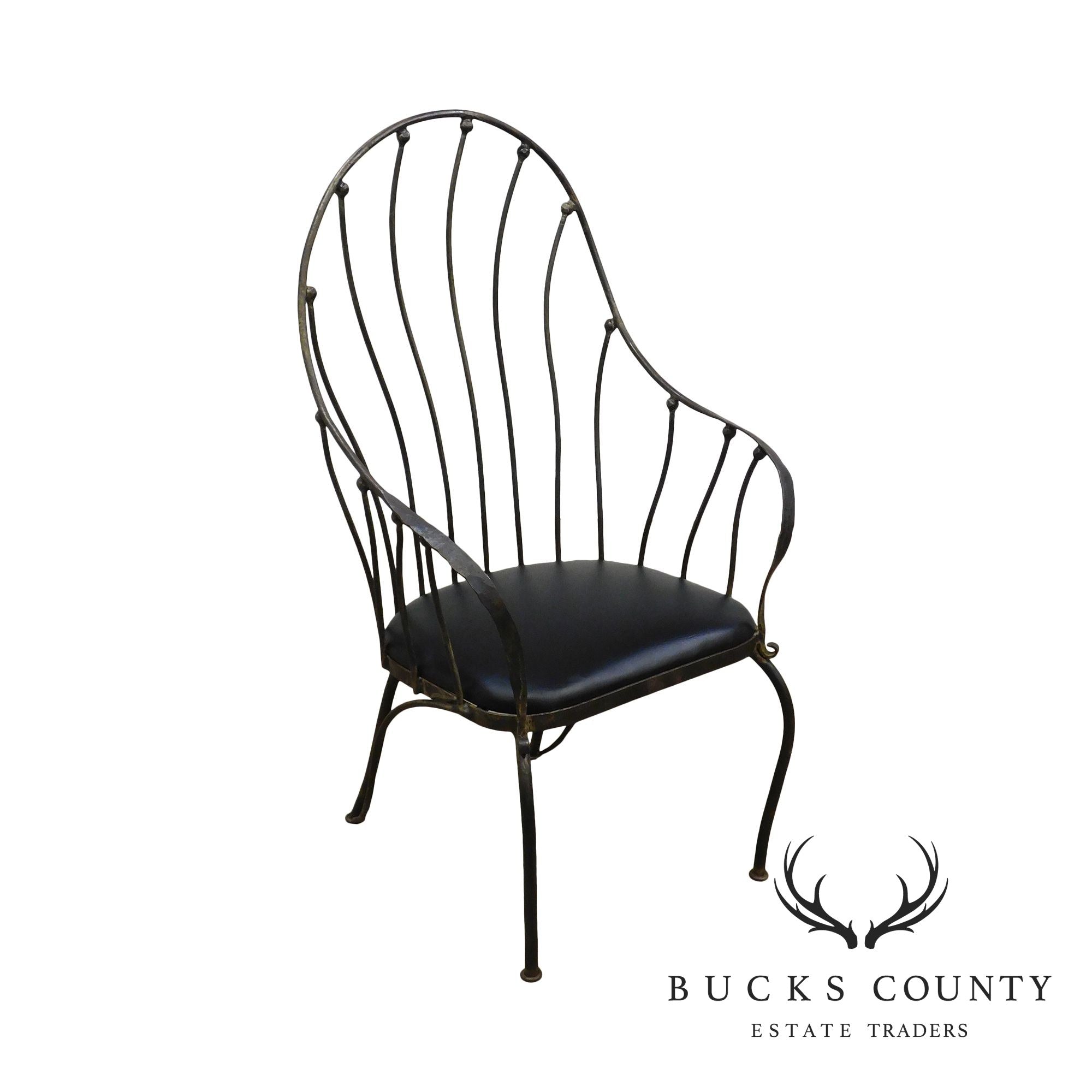 Studio Crafted Forged Iron Armchair