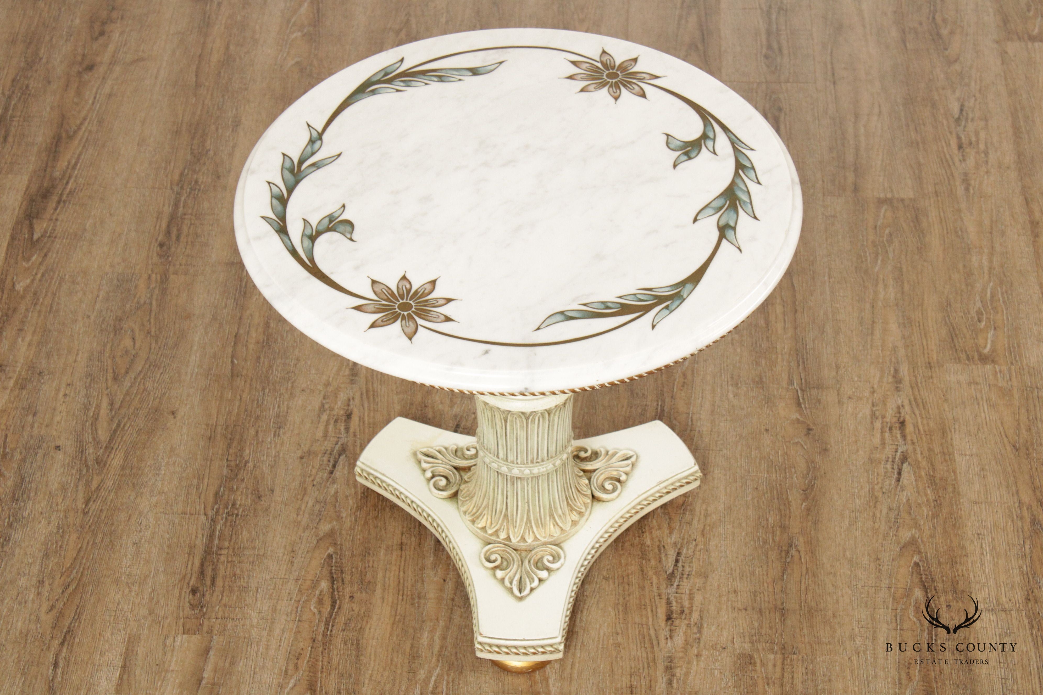 Italian Neoclassical Style Round Marble Top Table