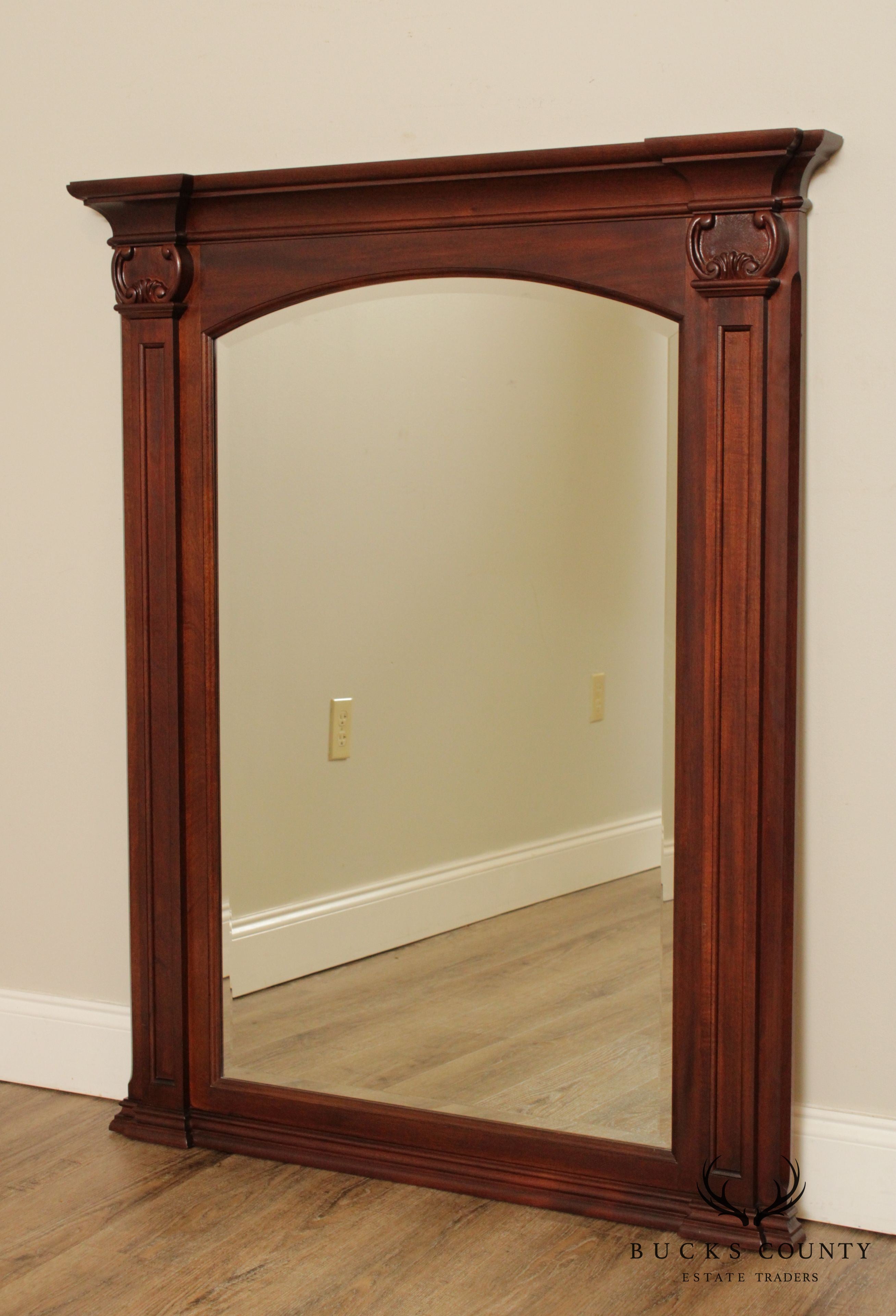 Thomasville 'Country Inns and Back Roads' Empire Style Mahogany Wall Mirror