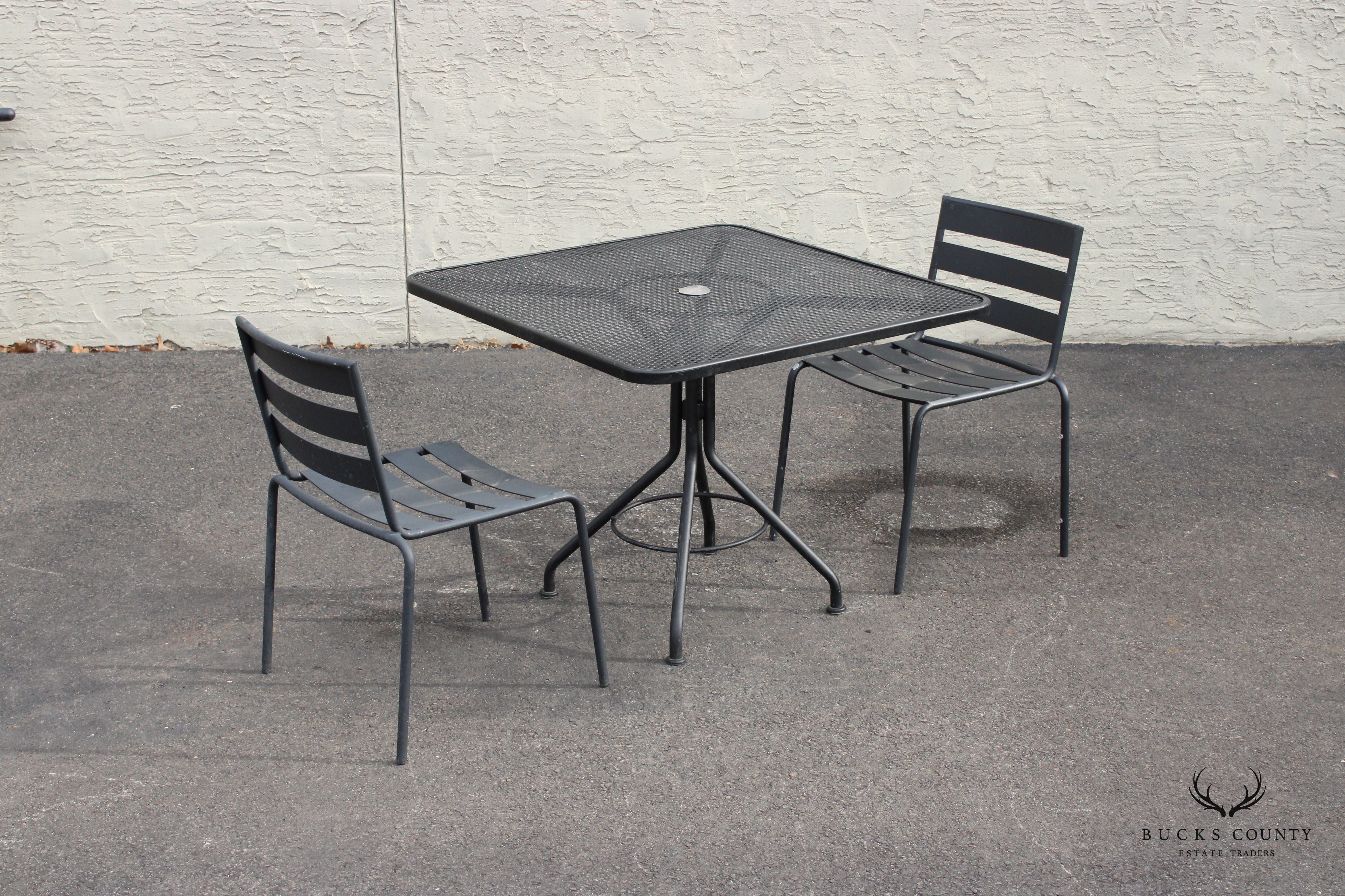 Woodard 'Metro' Wrought Iron 3-Piece Outdoor Dining Set