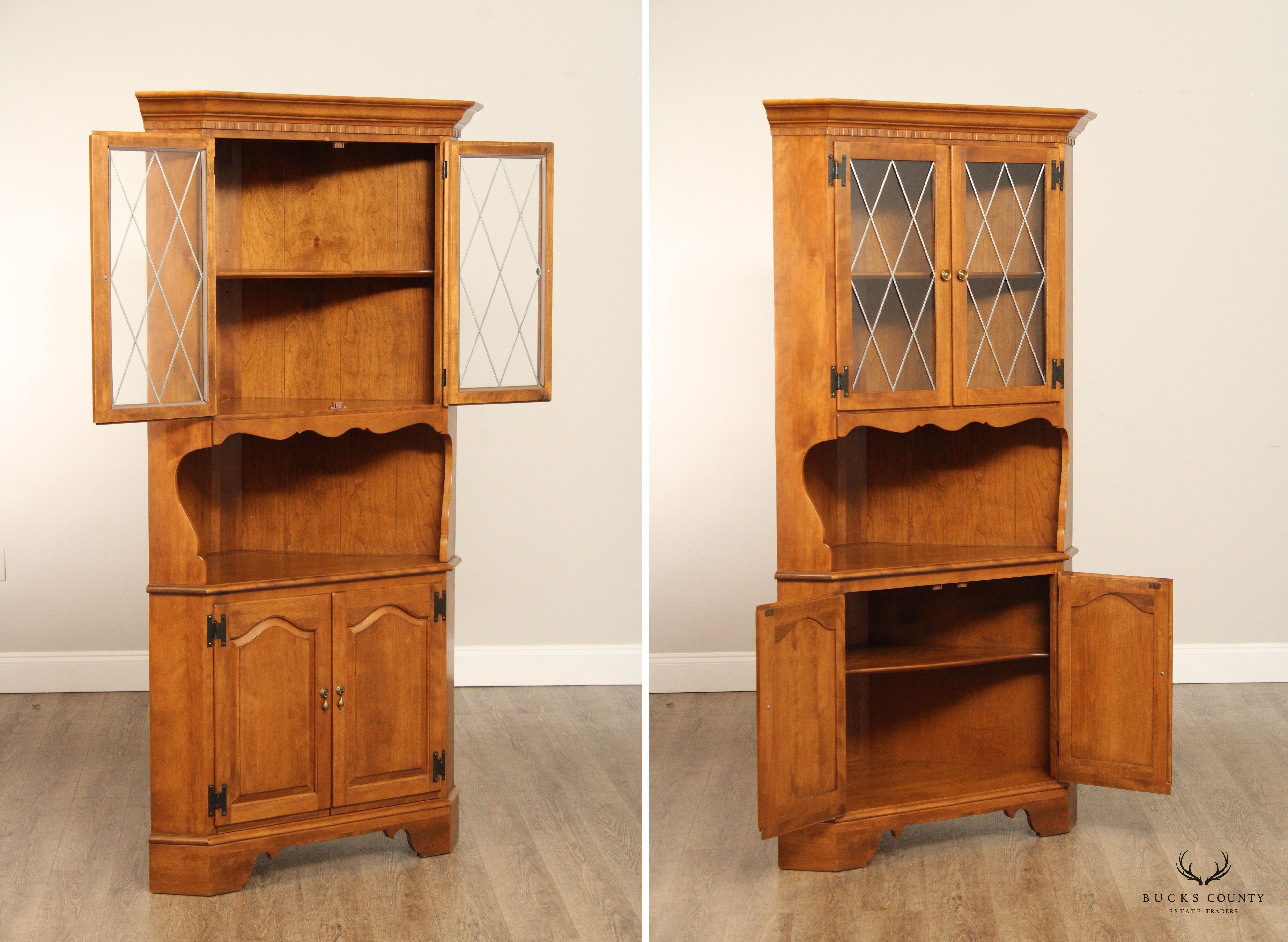 Ethan Allen Heirloom Maple Corner Cabinet