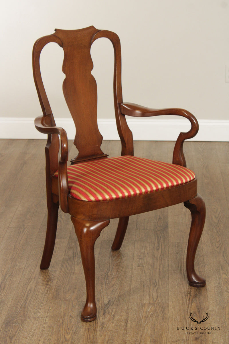Queen Anne Style Set of Four Mahogany Dining Chairs