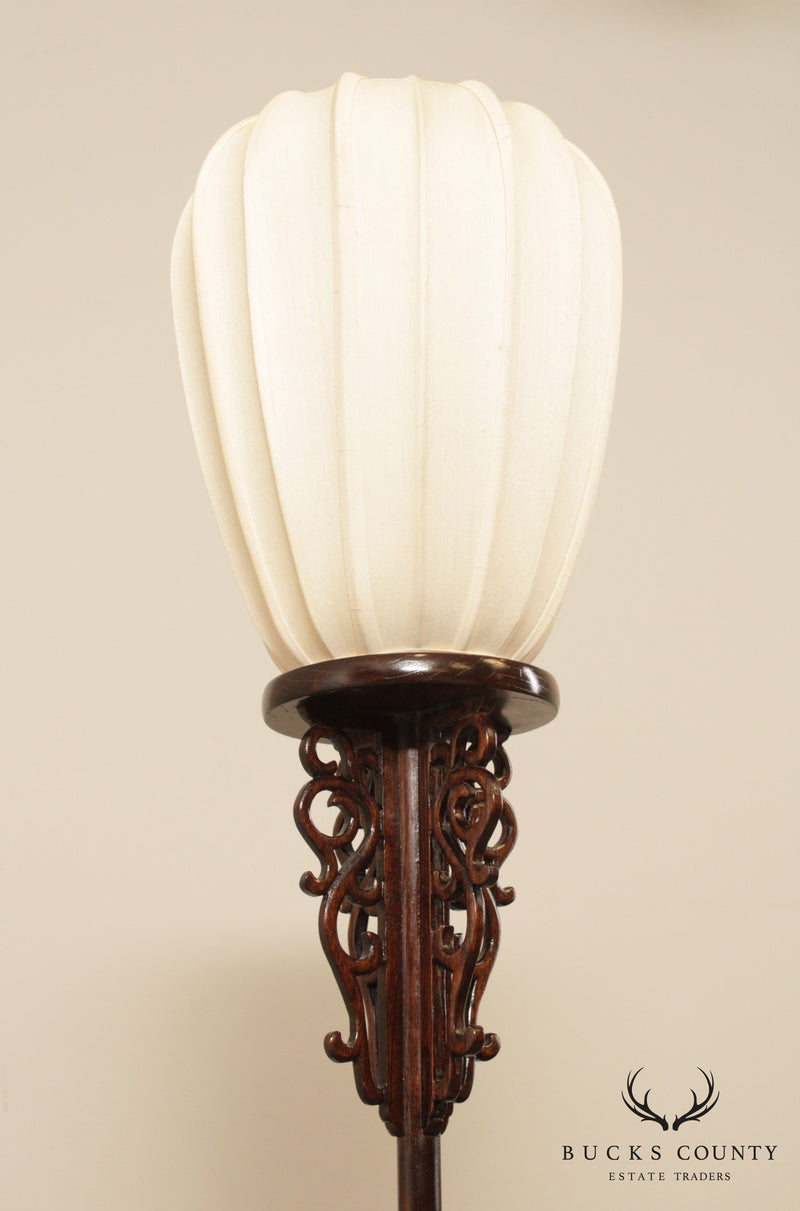 Vintage Chinese Hardware Adjustable Floor Lamp