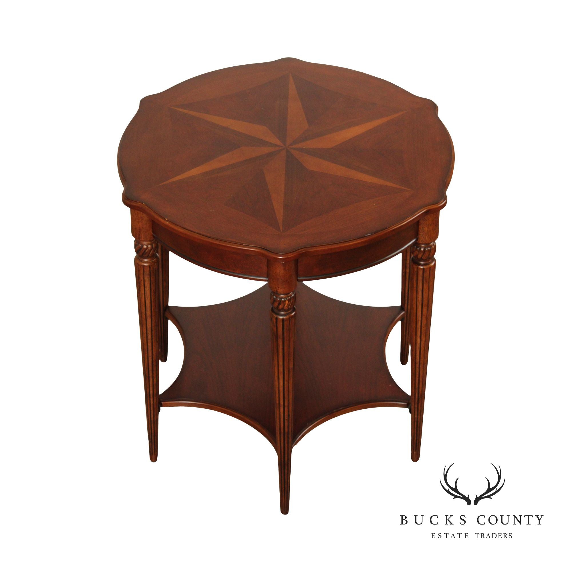 Butler 'Bainbridge' Inlaid Two-Tier Side Table