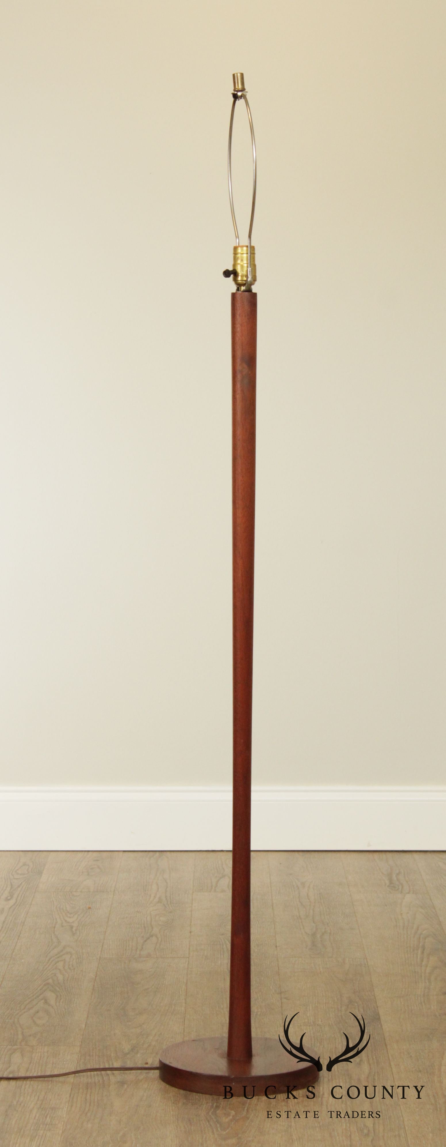 1960's Vintage Danish Modern Style Teak Floor Lamp