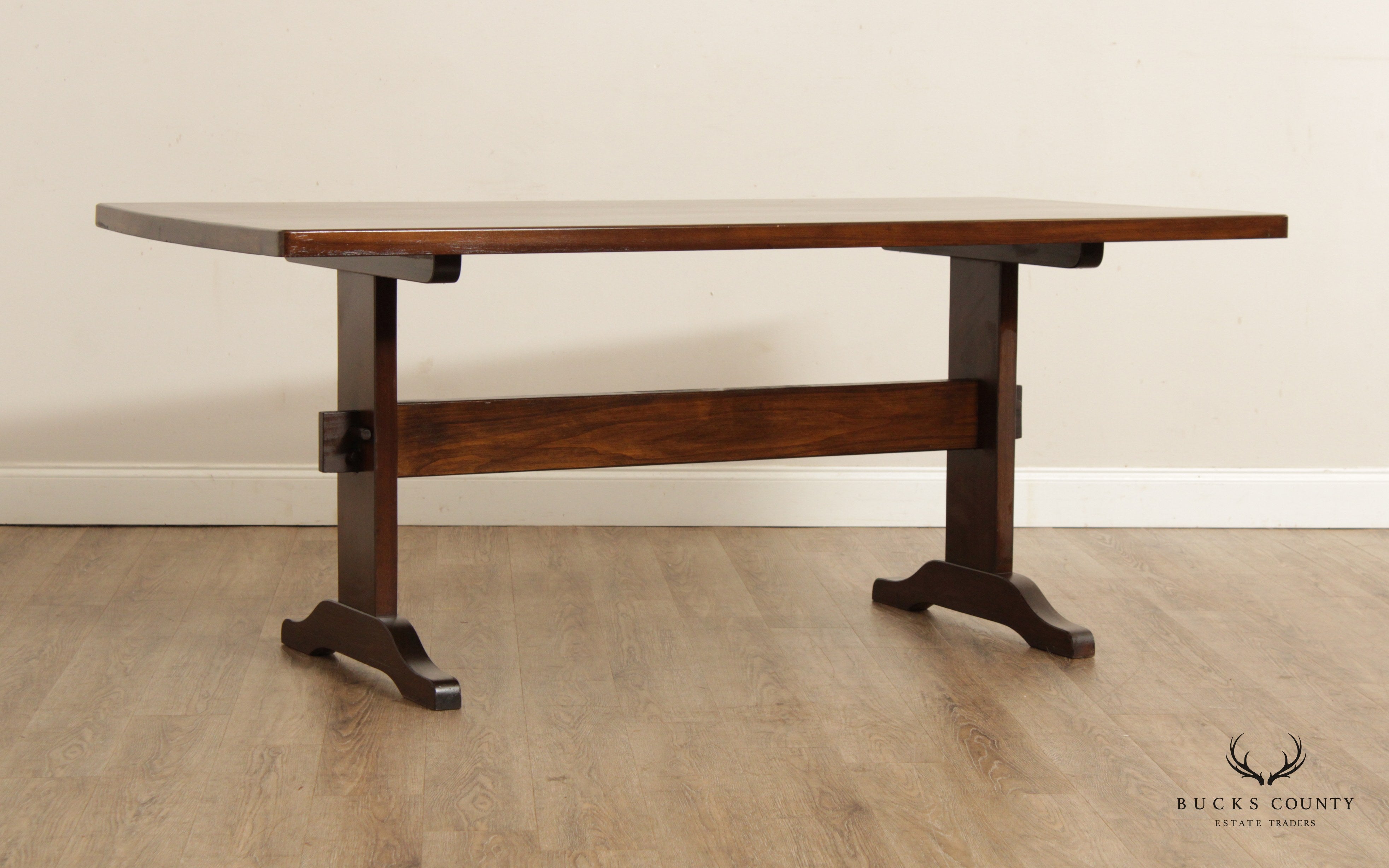 Shaker Style Custom Crafted Trestle Dining Table