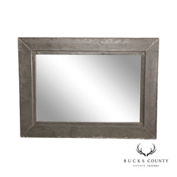 Rustic Tin Wrapped  Wood Framed Wall Mirror