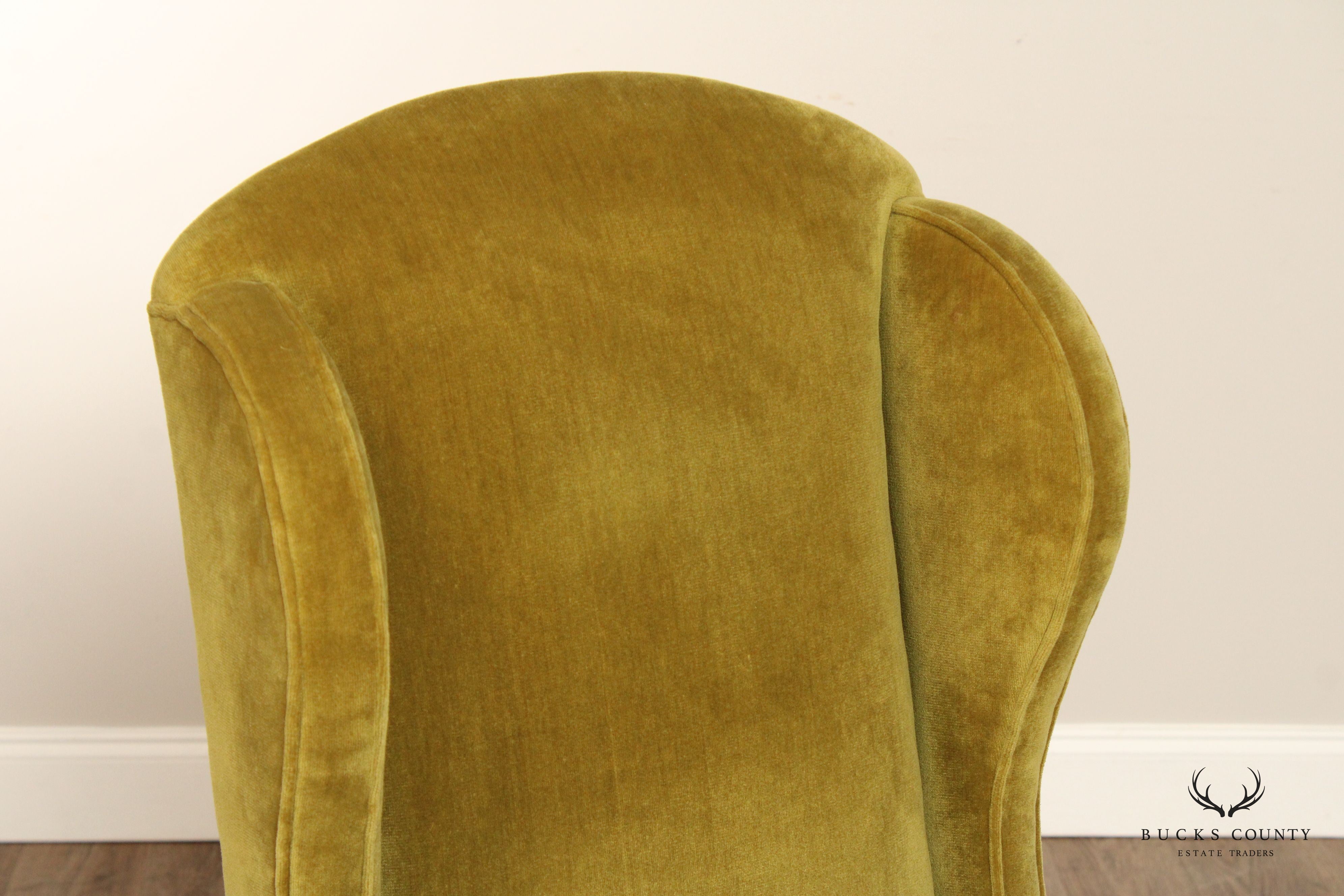 Chippendale Style Tall Back Wing Chair