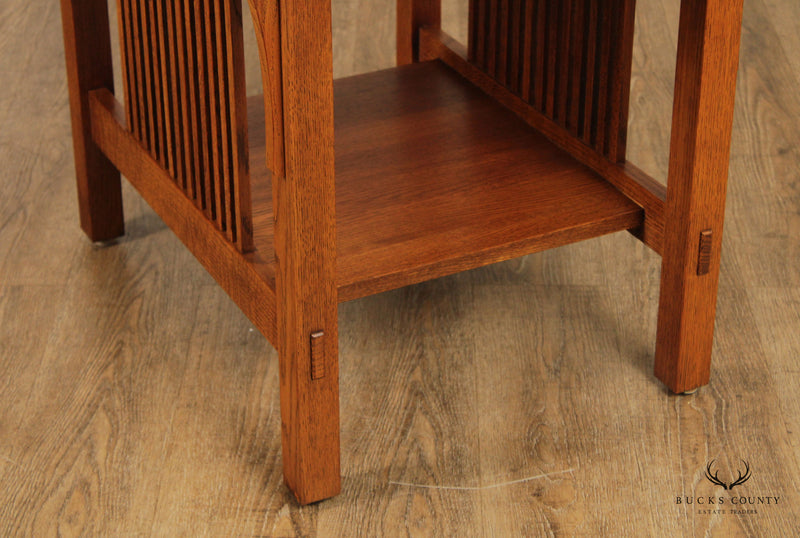 Stickley Mission Collection Oak Spindle Lamp Side Table