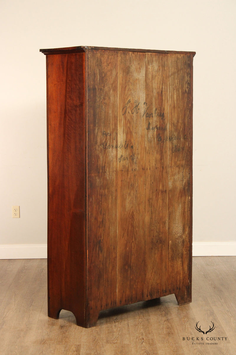 Antique American Four-Door Walnut Cupboard
