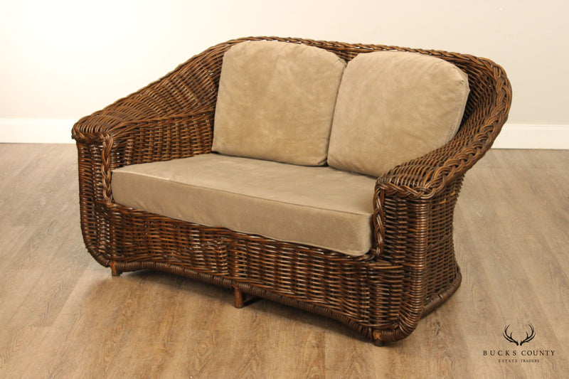 Quality Wicker Frame Loveseat or Sofa