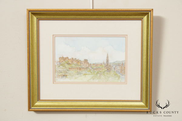 'Edinburgh Cityscape' Original Watercolor Painting