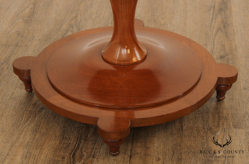 Regency Style Vintage Round Mahogany Pedestal Table